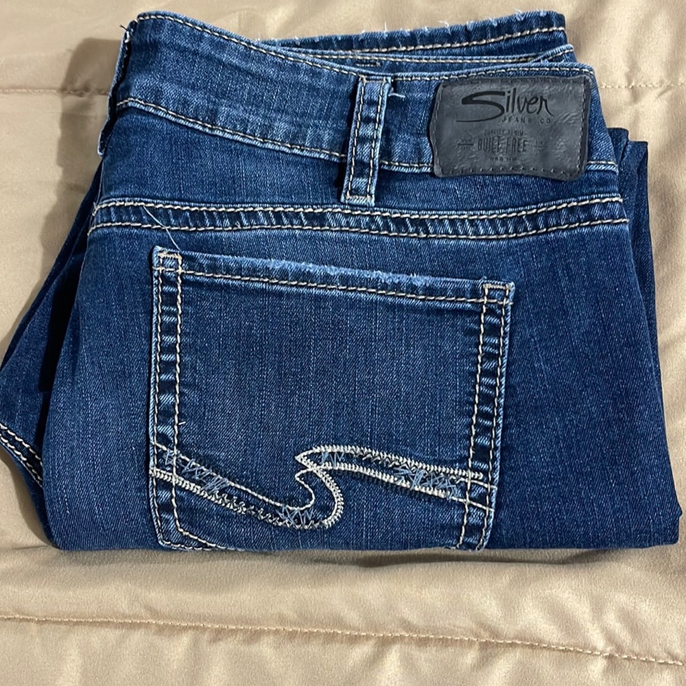 Silver Elyse Capri Jeans 16